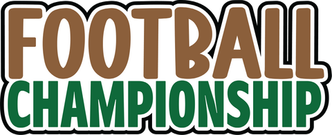 Football Championship - Scrapbook Page Title Die Cut