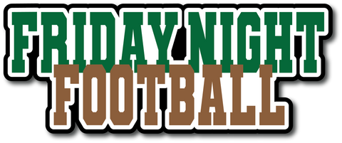 Friday Night Football - Scrapbook Page Title Die Cut