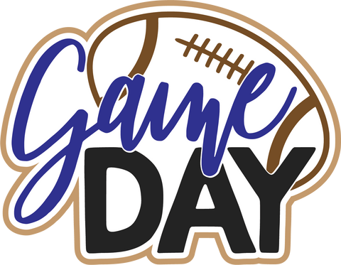 Game Day - Football - Scrapbook Page Title Sticker