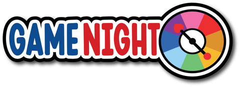 Game Night - Scrapbook Page Title Die Cut