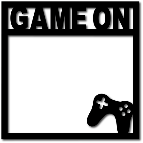 Game On - Scrapbook Overlay - Digital Cut File - SVG - INSTANT DOWNLOAD