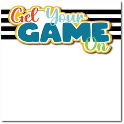 Get Your Game On - Printed Premade Scrapbook Page 12x12 Layout