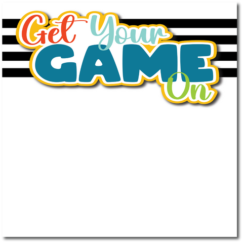 Get Your Game On - Printed Premade Scrapbook Page 12x12 Layout