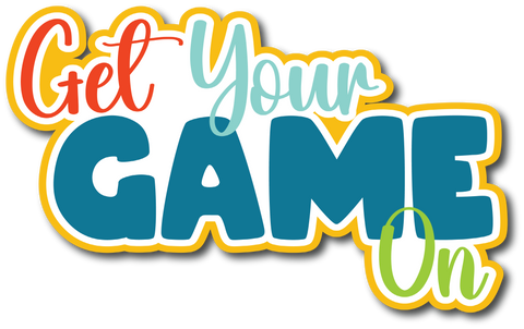 Get Your Game On - Scrapbook Page Title Sticker