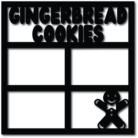 Gingerbread Cookies - 4 Frames - Scrapbook Overlay - Digital Cut File - SVG - INSTANT DOWNLOAD