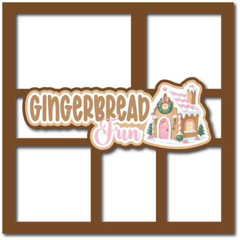 Gingerbread Fun - 5 Frames - Scrapbook Page Layered Overlay Kit