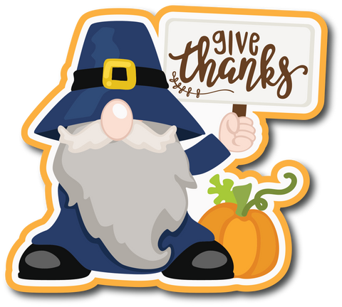 Give Thanks - Scrapbook Page Title Die Cut