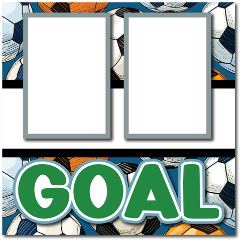 Goal - Printed Premade Scrapbook Page 12x12 Layout