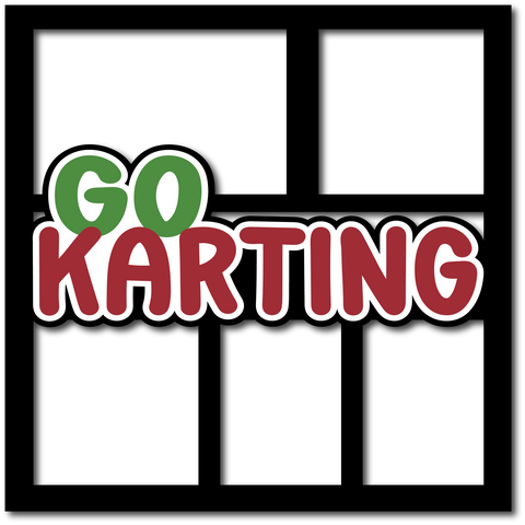 Go Karting - Layered Overlay - Digital Cut File - SVG - INSTANT DOWNLOAD