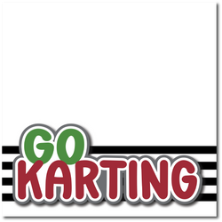 Go Karting - Printed Premade Scrapbook Page 12x12 Layout