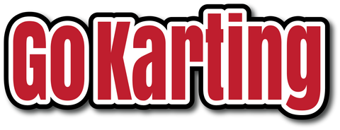 Go Karting - Scrapbook Page Title Die Cut
