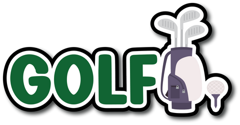 Golf - Scrapbook Page Title Die Cut