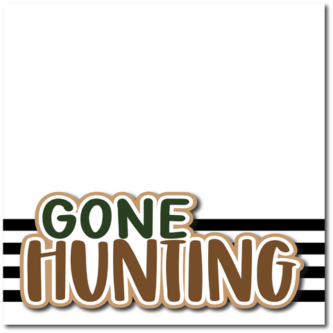 Gone Hunting - Printed Premade Scrapbook Page 12x12 Layout
