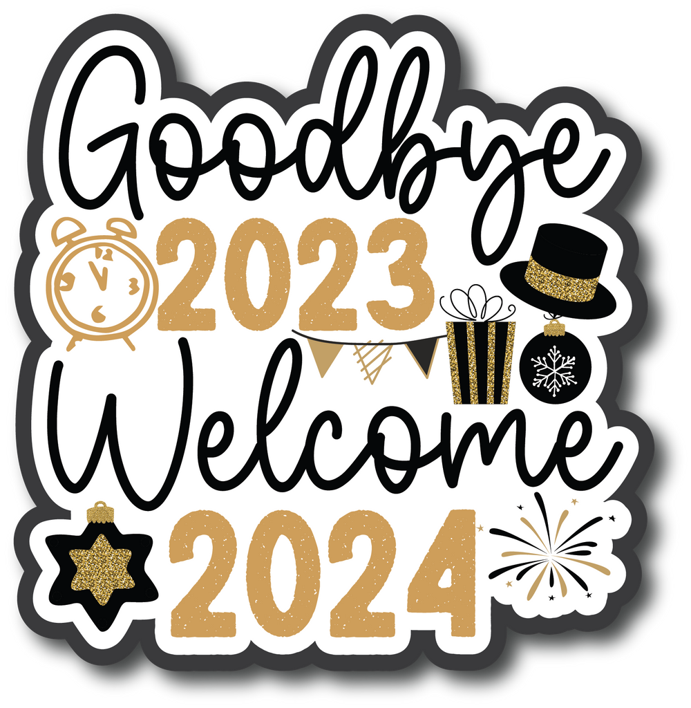 Goodbye 2023 2024 Scrapbook Page Title Sticker Autumn's