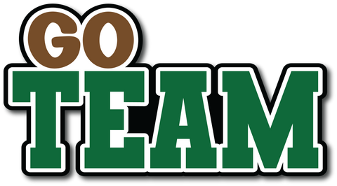 Go Team - Scrapbook Page Title Die Cut