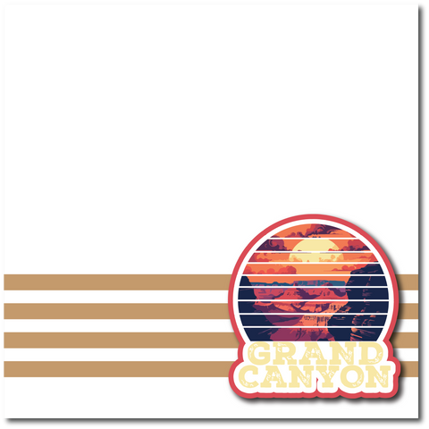 Grand Canyon - Printed Premade Scrapbook Page 12x12 Layout
