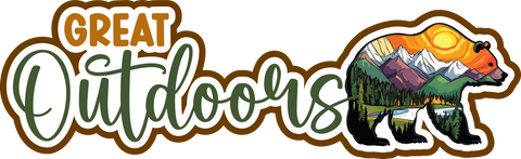 Great Outdoors - Scrapbook Page Title Die Cut