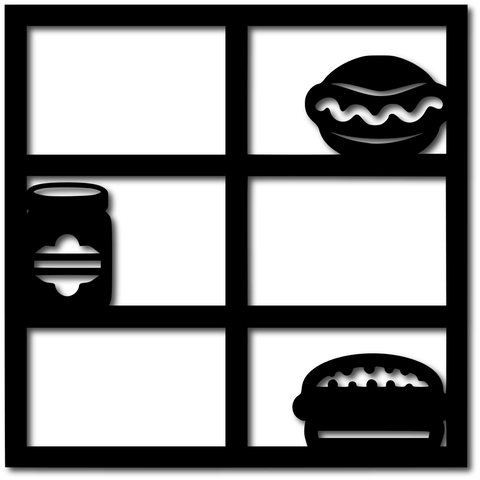 Grilling - 6 Frames - Scrapbook Overlay - Digital Cut File - SVG - INSTANT DOWNLOAD