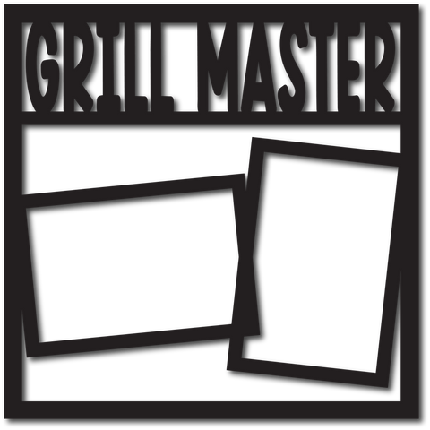 Grill Master - 2 Frames - Scrapbook Overlay - Digital Cut File - SVG - INSTANT DOWNLOAD
