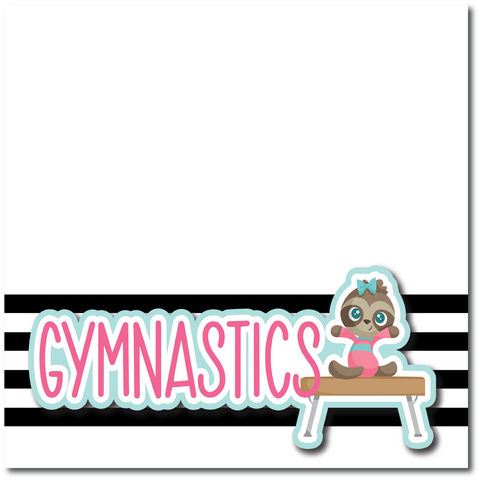 Gymnastics - Printed Premade Scrapbook Page 12x12 Layout