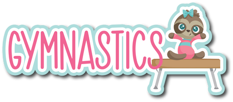 Gymnastics - Scrapbook Page Title Sticker