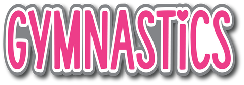 Gymnastics - Scrapbook Page Title Die Cut