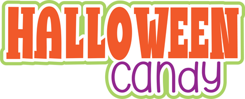 Halloween Candy - Scrapbook Page Title Sticker