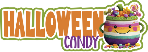 Halloween Candy - Scrapbook Page Title Sticker