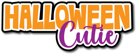 Halloween Cutie - Scrapbook Page Title Die Cut
