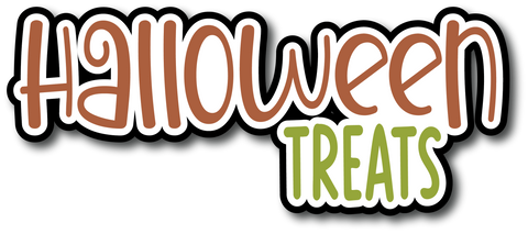 Halloween Treats - Scrapbook Page Title Die Cut