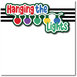 Hanging the Lights - Printed Premade Scrapbook Page 12x12 Layout