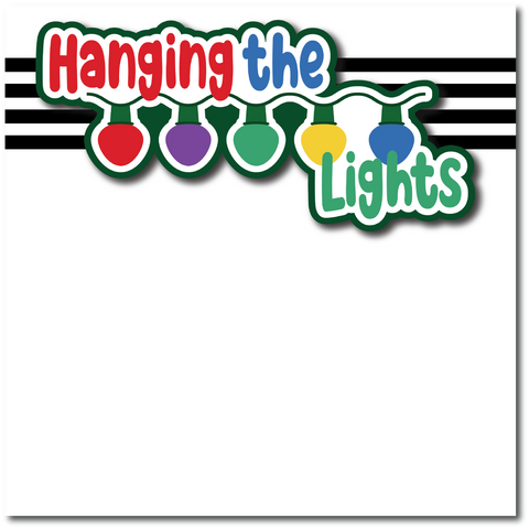 Hanging the Lights - Printed Premade Scrapbook Page 12x12 Layout