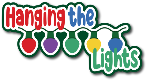 Hanging the Lights - Scrapbook Page Title Die Cut