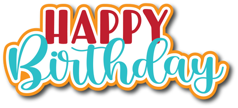 Happy Birthday - Scrapbook Page Title Sticker