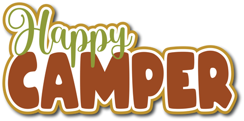 Happy Camper - Scrapbook Page Title Die Cut