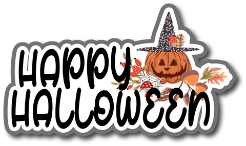 Happy Halloween - Scrapbook Page Title Die Cut
