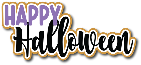 Happy Halloween - Scrapbook Page Title Die Cut