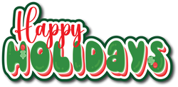 Happy Holidays - Scrapbook Page Title Sticker