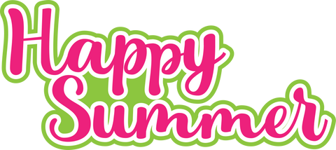 Happy Summer - Scrapbook Page Title Die Cut