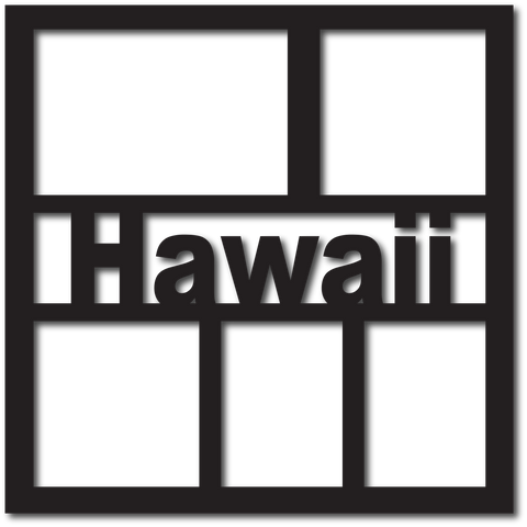 Hawaii - Scrapbook Overlay - Digital Cut File - SVG - INSTANT DOWNLOAD