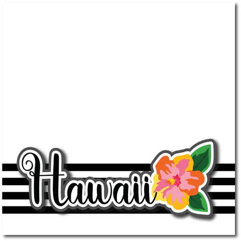 Hawaii - Printed Premade Scrapbook Page 12x12 Layout