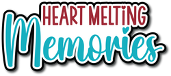 Heart Melting Memories - Scrapbook Page Title Die Cut
