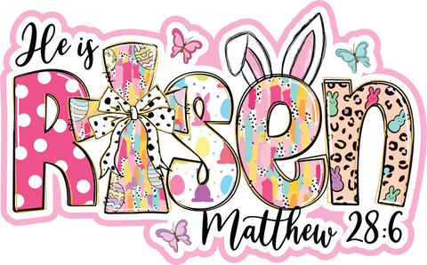 He is Risen - Scrapbook Page Title Die Cut
