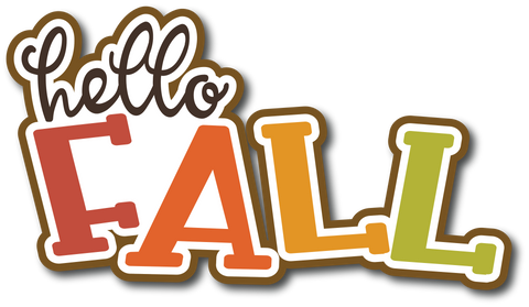 Hello Fall - Scrapbook Page Title Die Cut