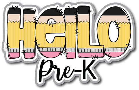 Hello Pre-K - Scrapbook Page Title Sticker