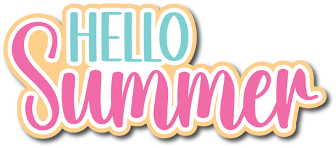 Hello Summer - Scrapbook Page Title Die Cut