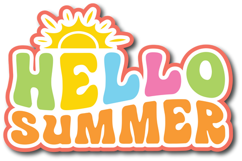Hello Summer - Scrapbook Page Title Die Cut