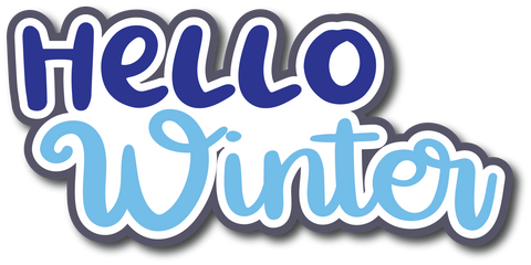 Hello Winter - Scrapbook Page Title Die Cut