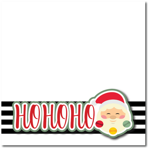 Ho Ho Ho - Printed Premade Scrapbook Page 12x12 Layout