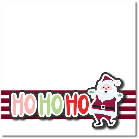 Ho Ho Ho - Printed Premade Scrapbook Page 12x12 Layout